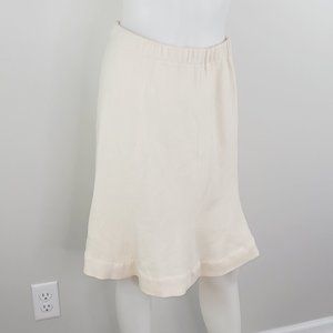 ST. John Collection Ivory knit pull on A-line skirt EUC size 6